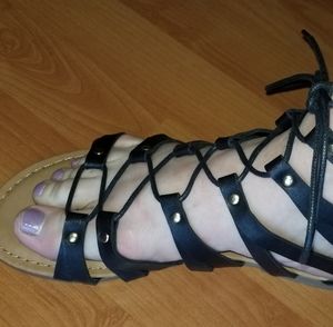 💜Black Gladiator Sandals💕💗